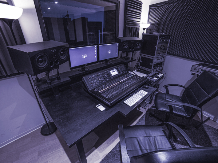 intérieur du studio d'enregistrement